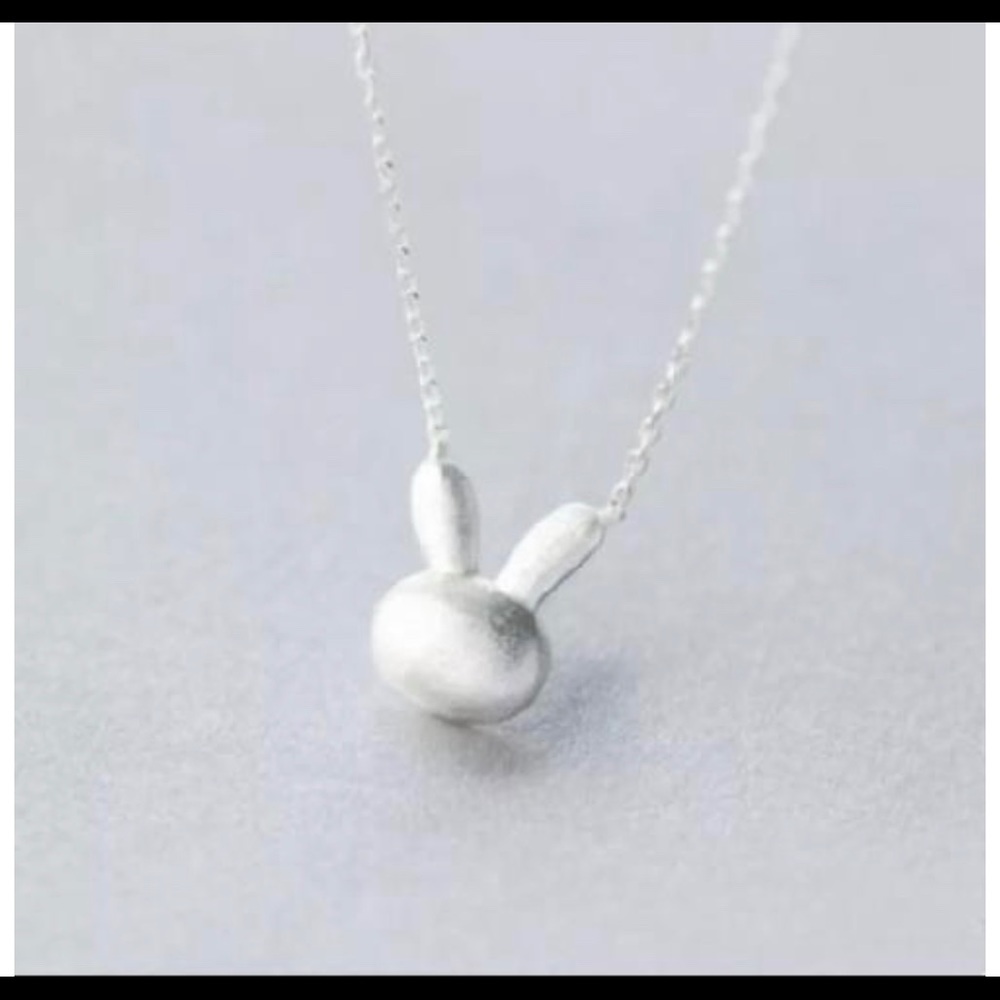 Rabbit Long chain Necklace Sterling Silver 3/45$ - Picture 4 of 7
